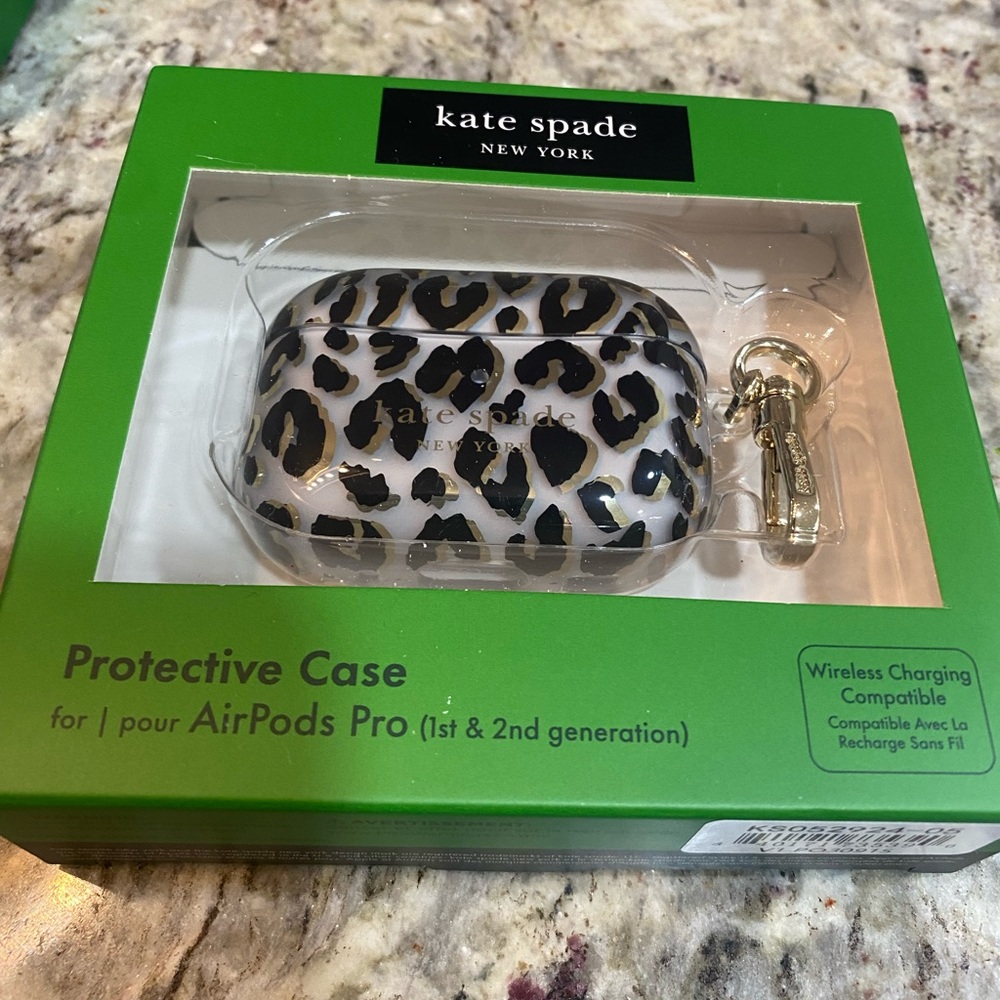 Kate Spade Leopard Print AirPods Pro Case New In Box